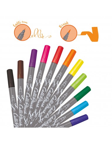 11 Callibrush pen + trousse  roll  - coloriage & calligraphie