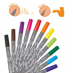 11 Callibrush pen + trousse  roll pouch